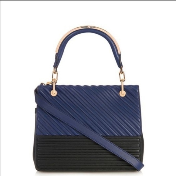 MaxMara Handbags - MaxMara Blue Black Crossbody Bag Purse